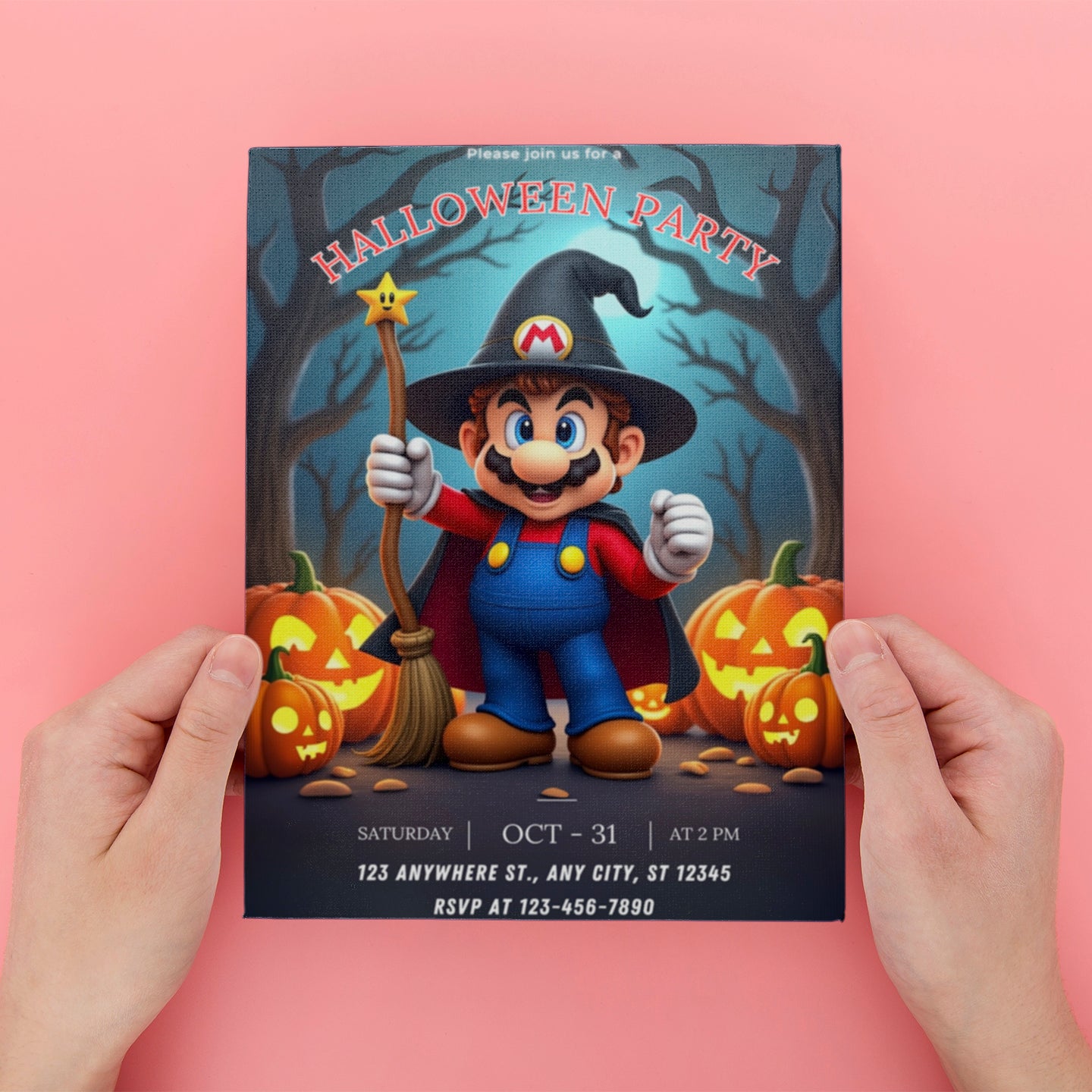 Super Mario Halloween Party Invitation - CreativeRino