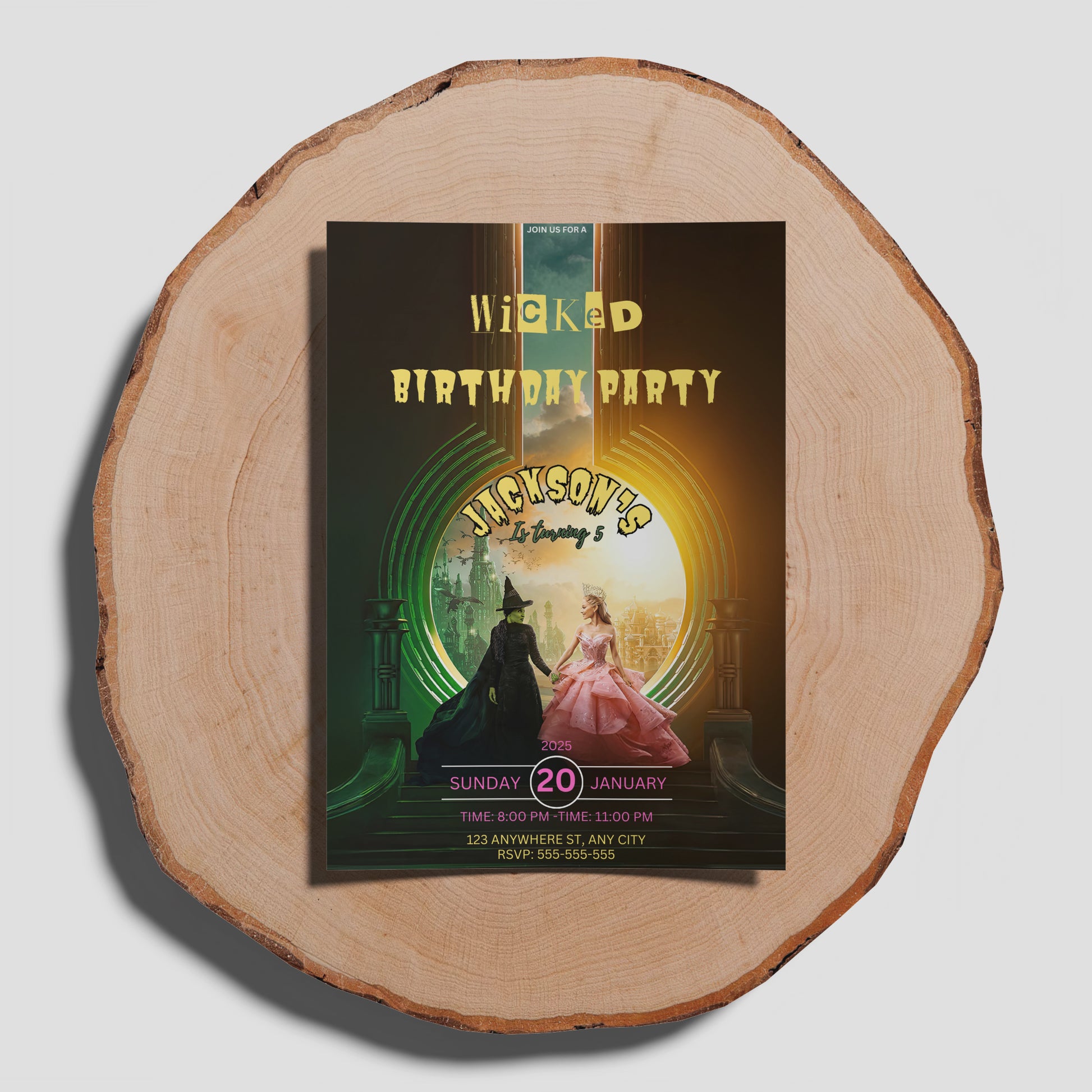 Wicked Birthday Invitation Template - CreativeRino