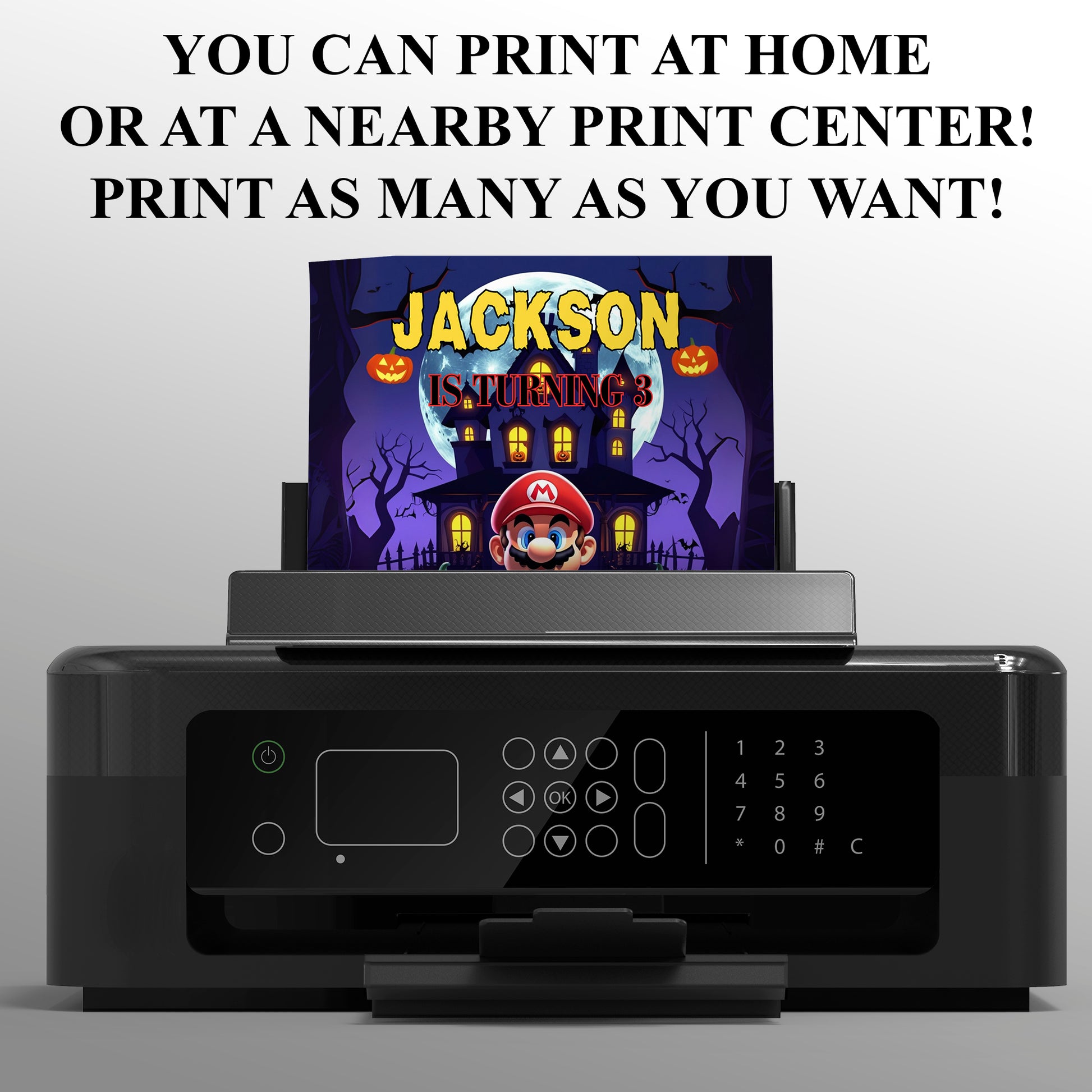 Mario Bros Halloween Invitation - CreativeRino