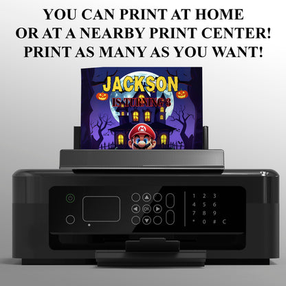 Mario Bros Halloween Invitation - CreativeRino