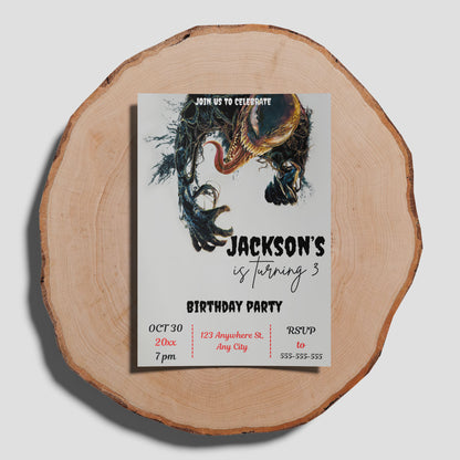 Venom The Last Dance Birthday Invitation Template - CreativeRino