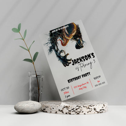 Venom The Last Dance Birthday Invitation Template - CreativeRino