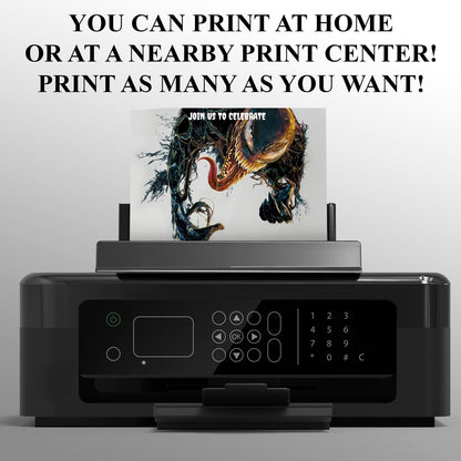 Venom The Last Dance Birthday Invitation Template - CreativeRino