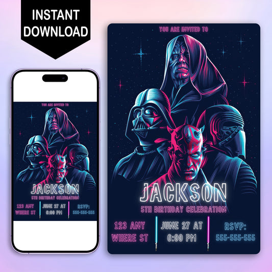 Star Wars Birthday Invitation Template - CreativeRino