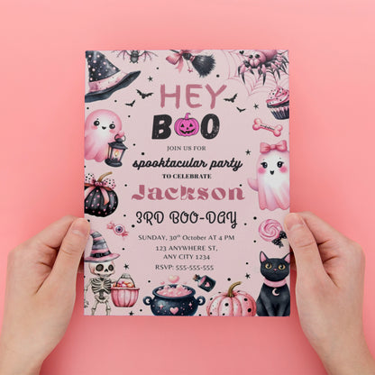 Editable Halloween Birthday Invitation Template - CreativeRino