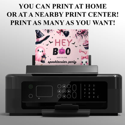 Editable Halloween Birthday Invitation Template - CreativeRino