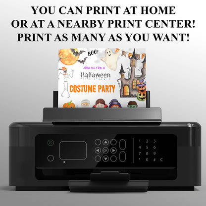 Editable Halloween Costume Party Invitation - CreativeRino