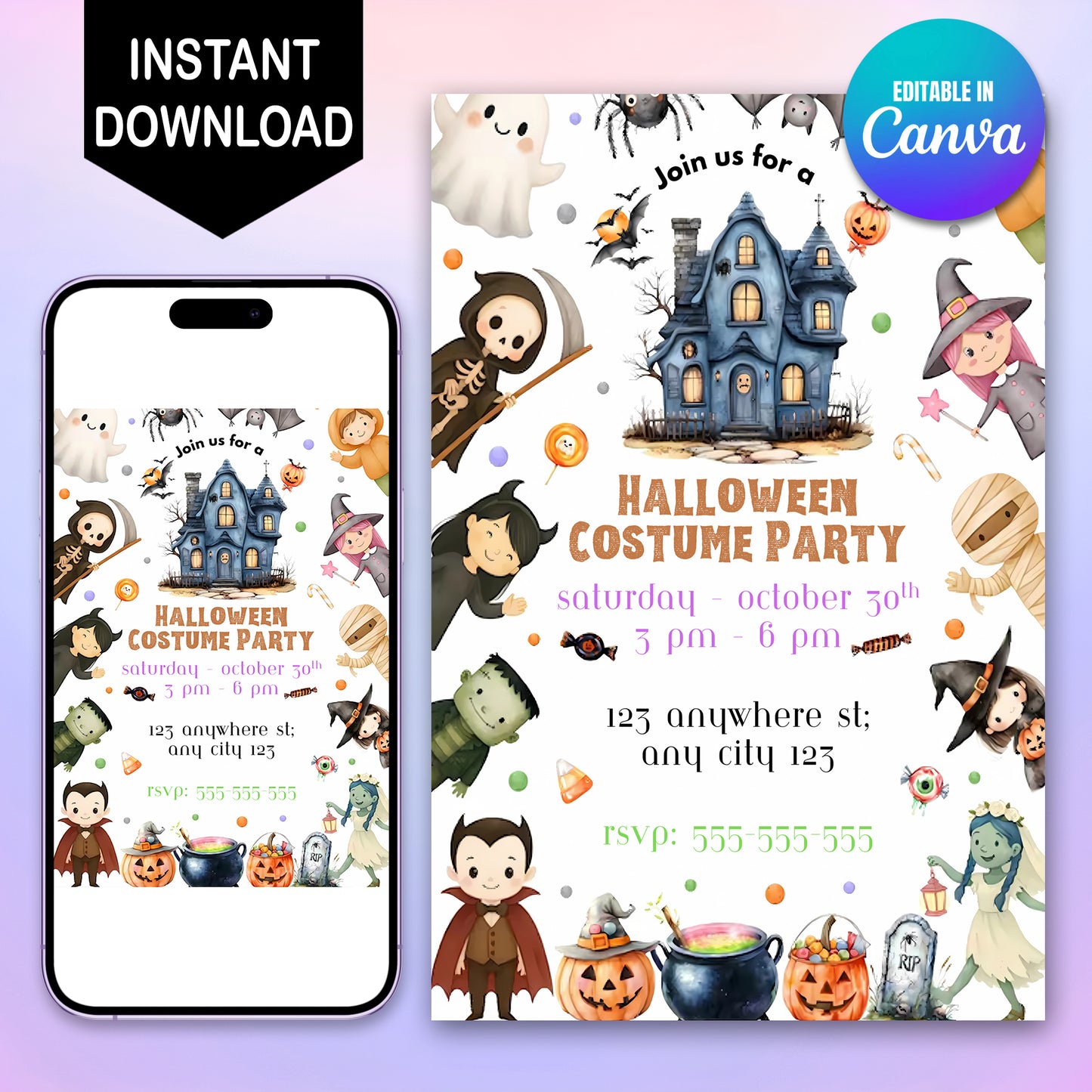 Halloween Costume Party Invitation - CreativeRino