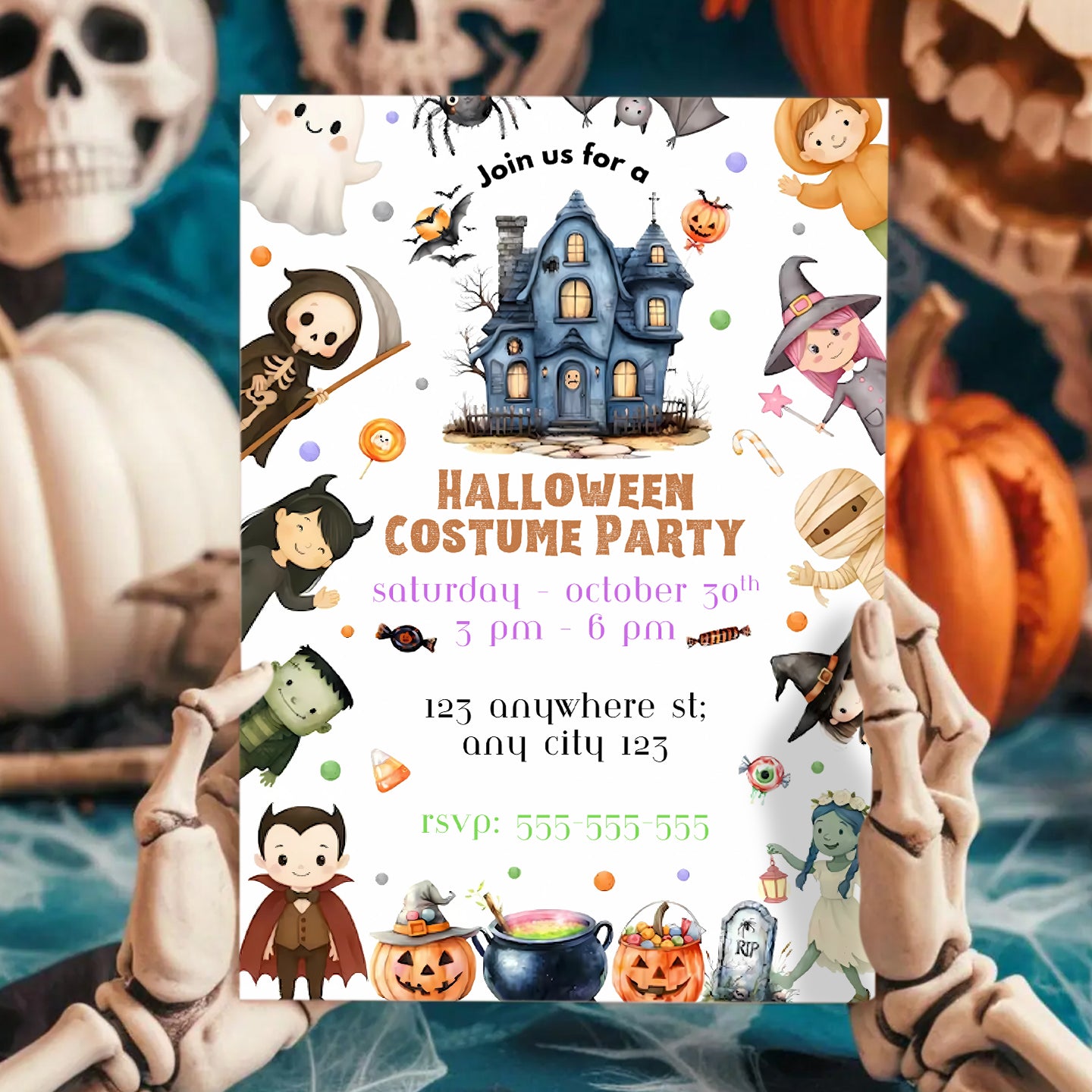 Halloween Costume Party Invitation - CreativeRino