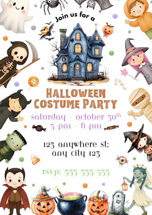 Halloween Costume Party Invitation - CreativeRino