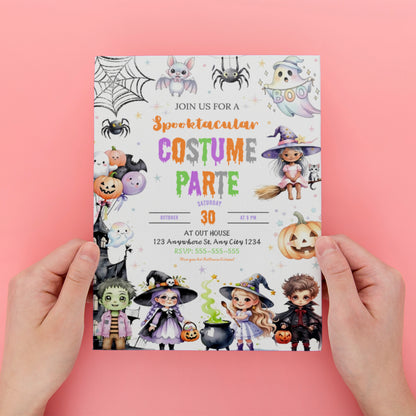 Halloween Costume Party Invitation Template - CreativeRino