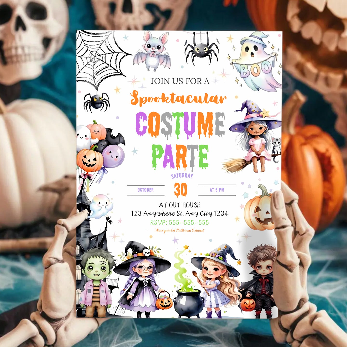 Halloween Costume Party Invitation Template - CreativeRino