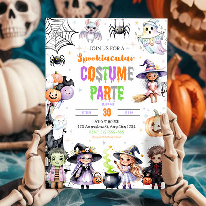 Halloween Costume Party Invitation Template - CreativeRino
