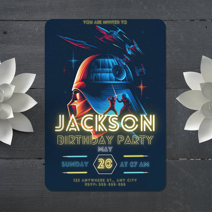 Star Wars Birthday Invitation Template - CreativeRino