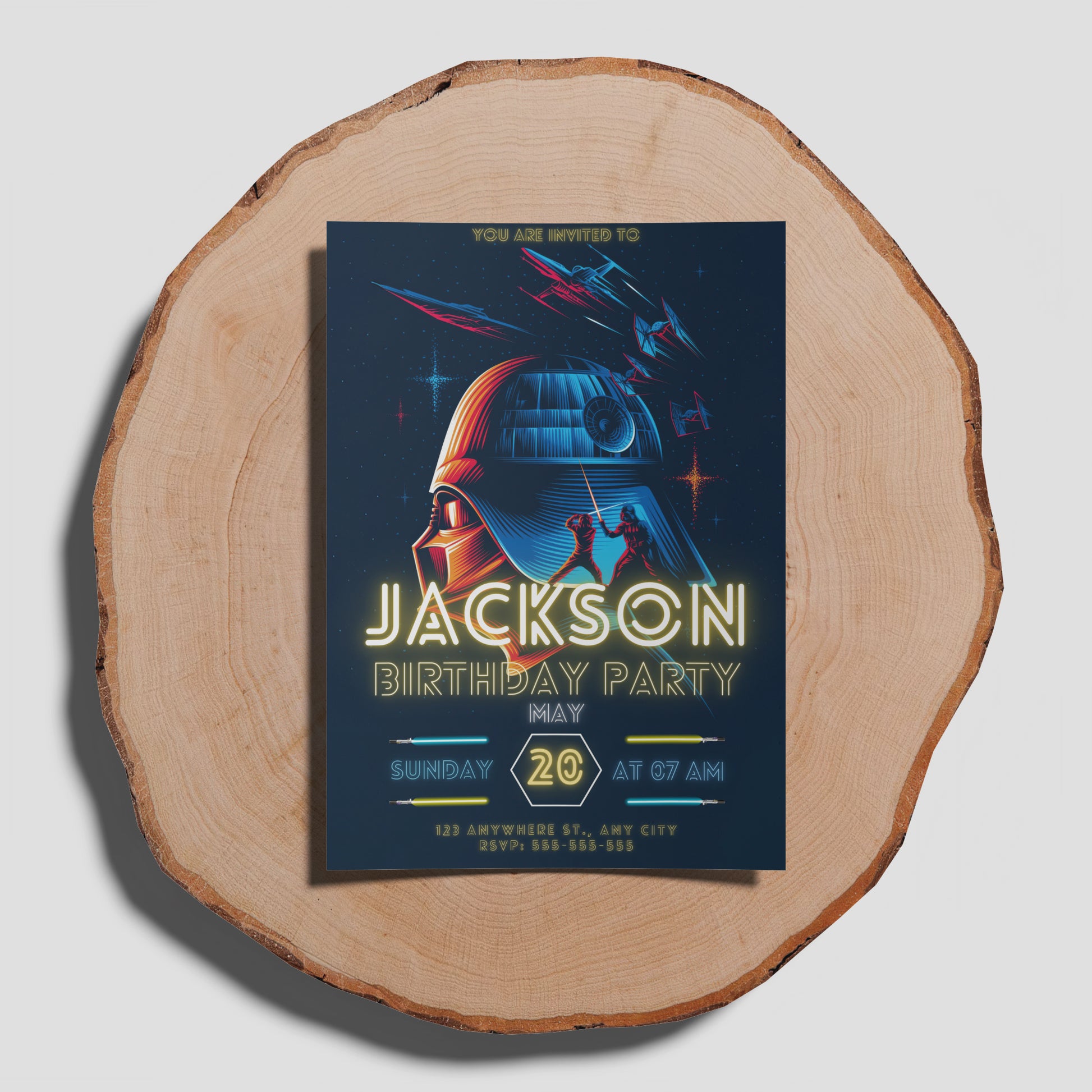 Star Wars Birthday Invitation Template - CreativeRino