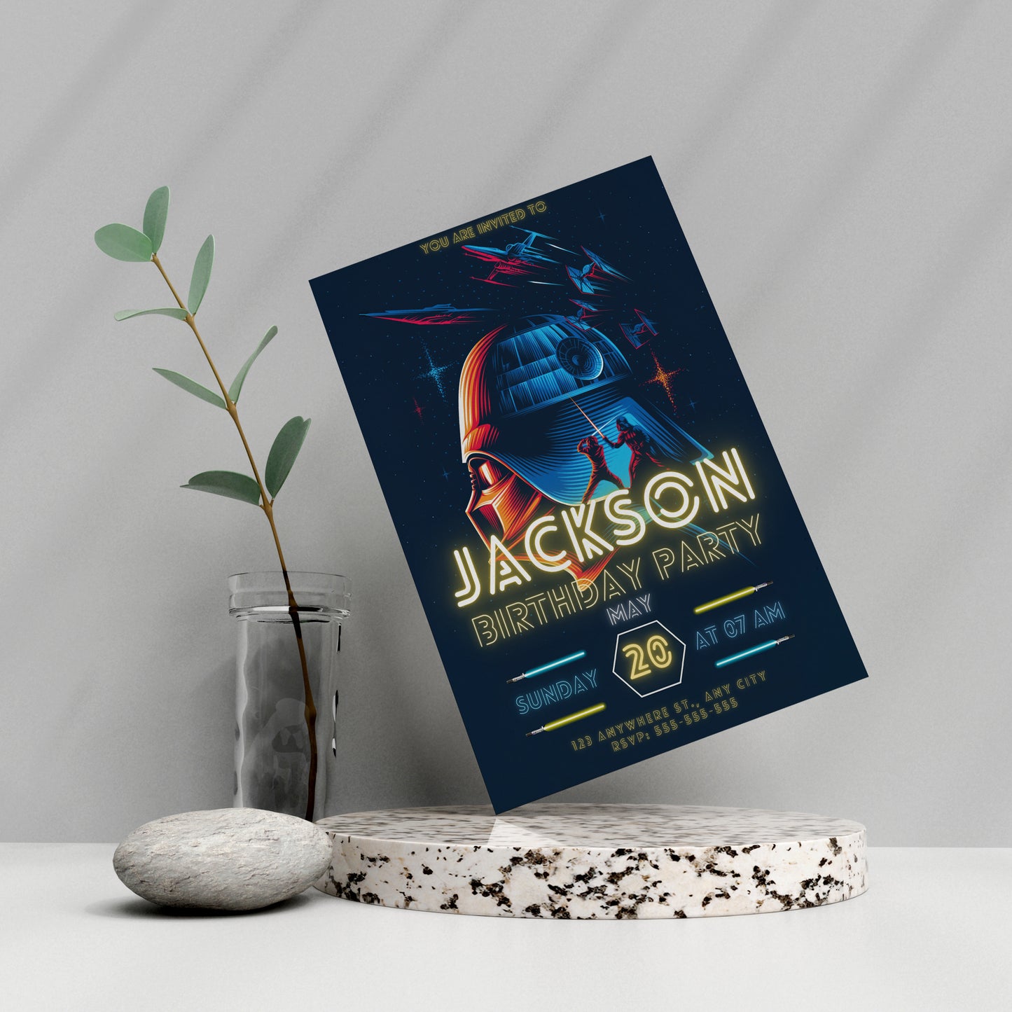 Star Wars Birthday Invitation Template - CreativeRino