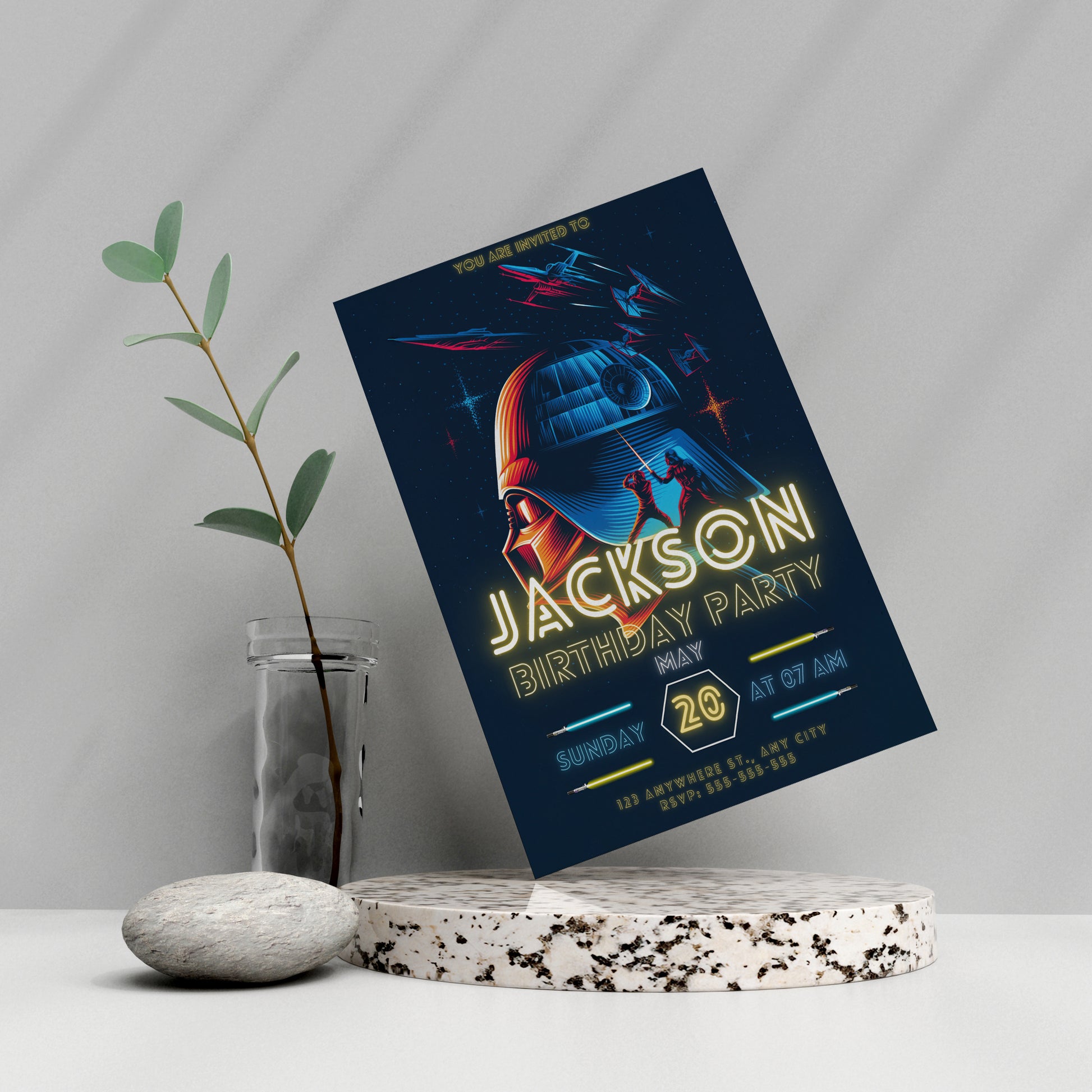 Star Wars Birthday Invitation Template - CreativeRino