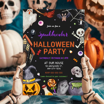 Spooktacular Halloween Party Invitation - CreativeRino
