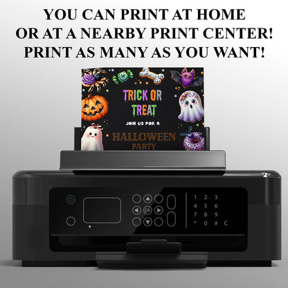 Trick or Treat Halloween Party Invitation - CreativeRino