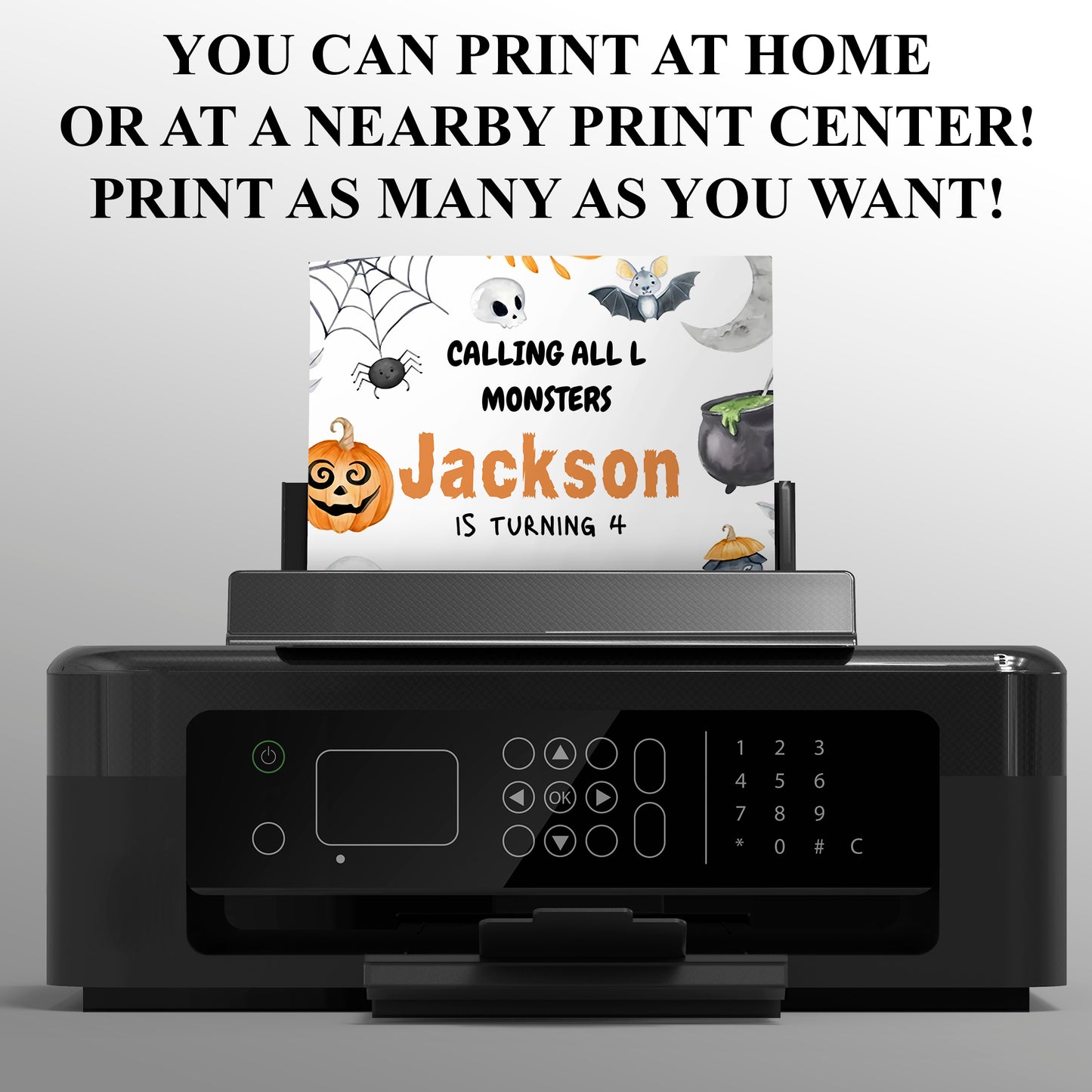 Editable Halloween Invitation Halloween Party Invitation - CreativeRino