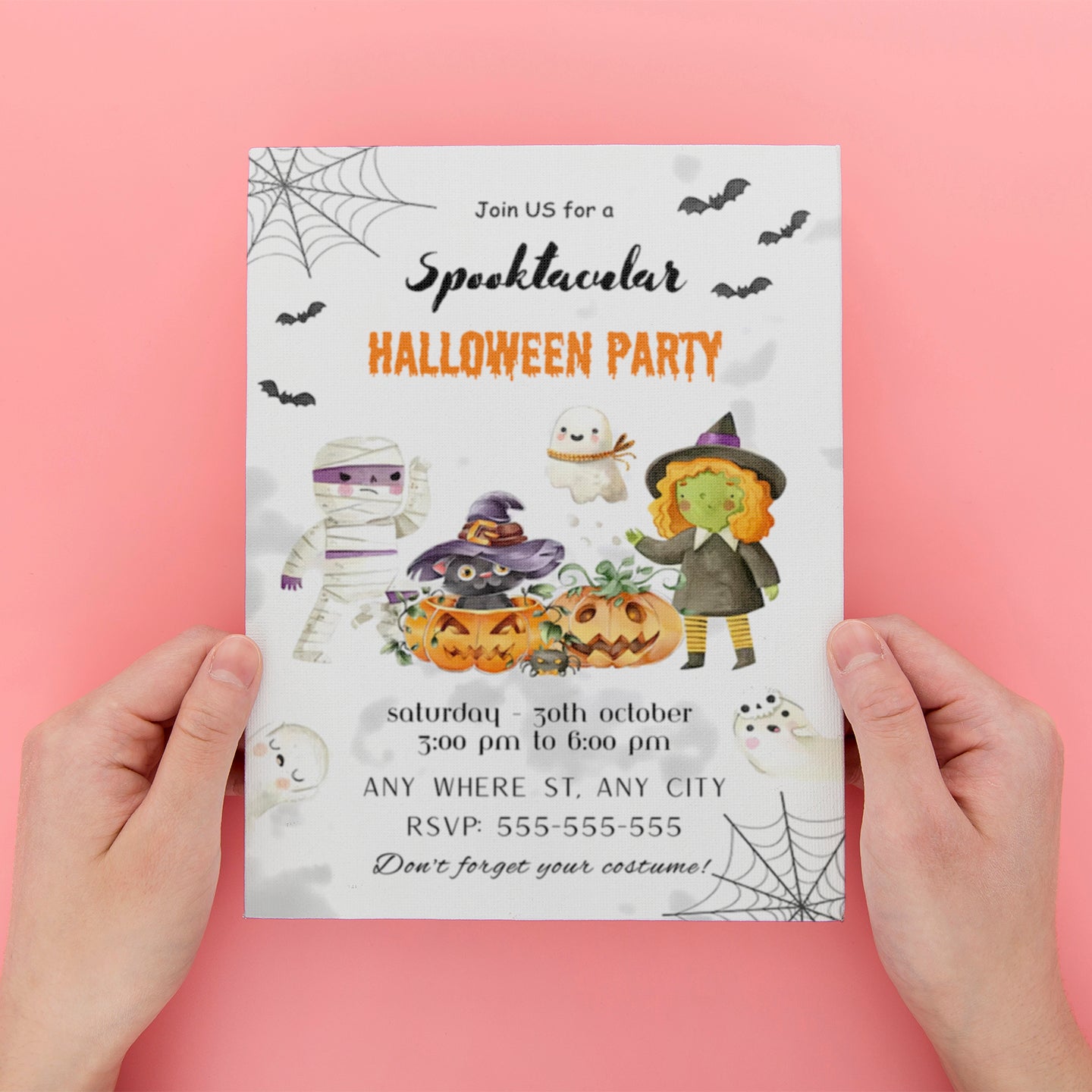 Spooktacular Halloween Invitation Halloween Party Invitation - CreativeRino