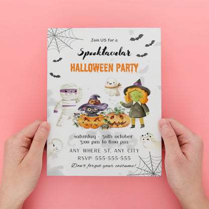 Spooktacular Halloween Invitation Halloween Party Invitation - CreativeRino