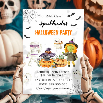 Spooktacular Halloween Invitation Halloween Party Invitation - CreativeRino