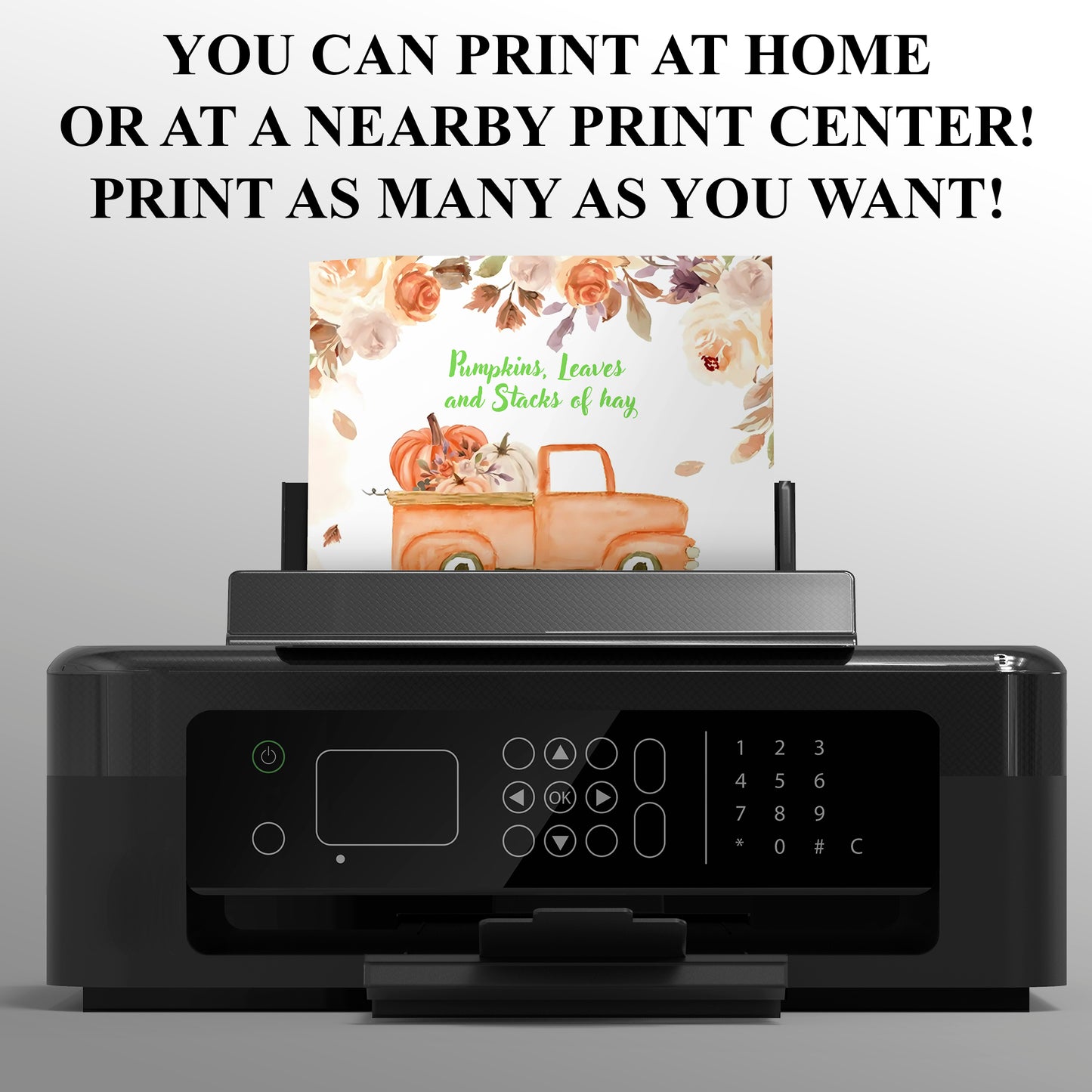 Fall Pumpkin Truck Invitation - CreativeRino