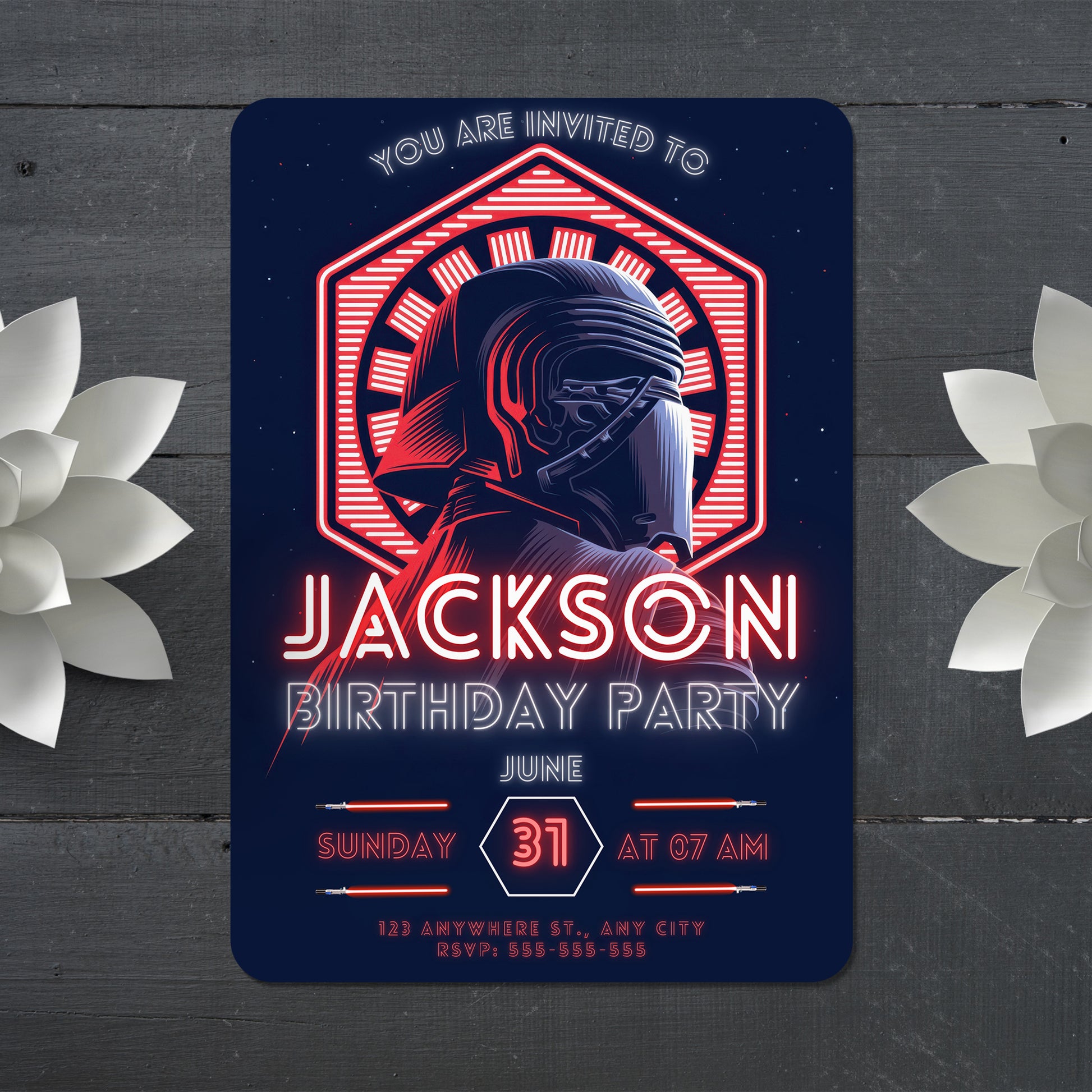 Star Wars Birthday Invitation Template - CreativeRino