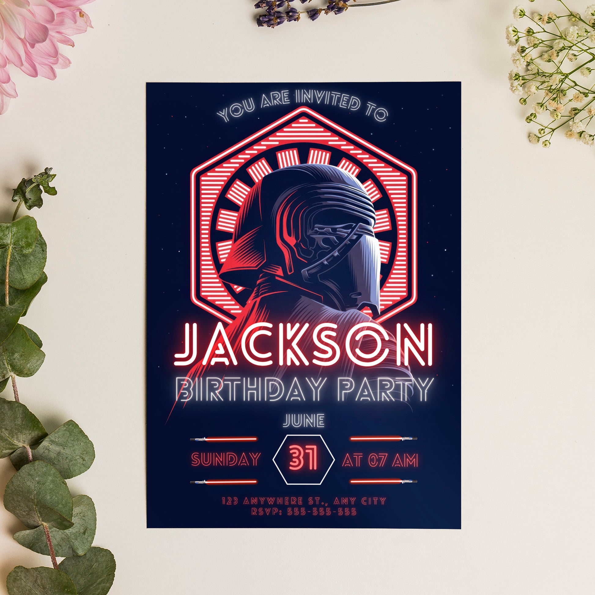 Star Wars Birthday Invitation Template - CreativeRino