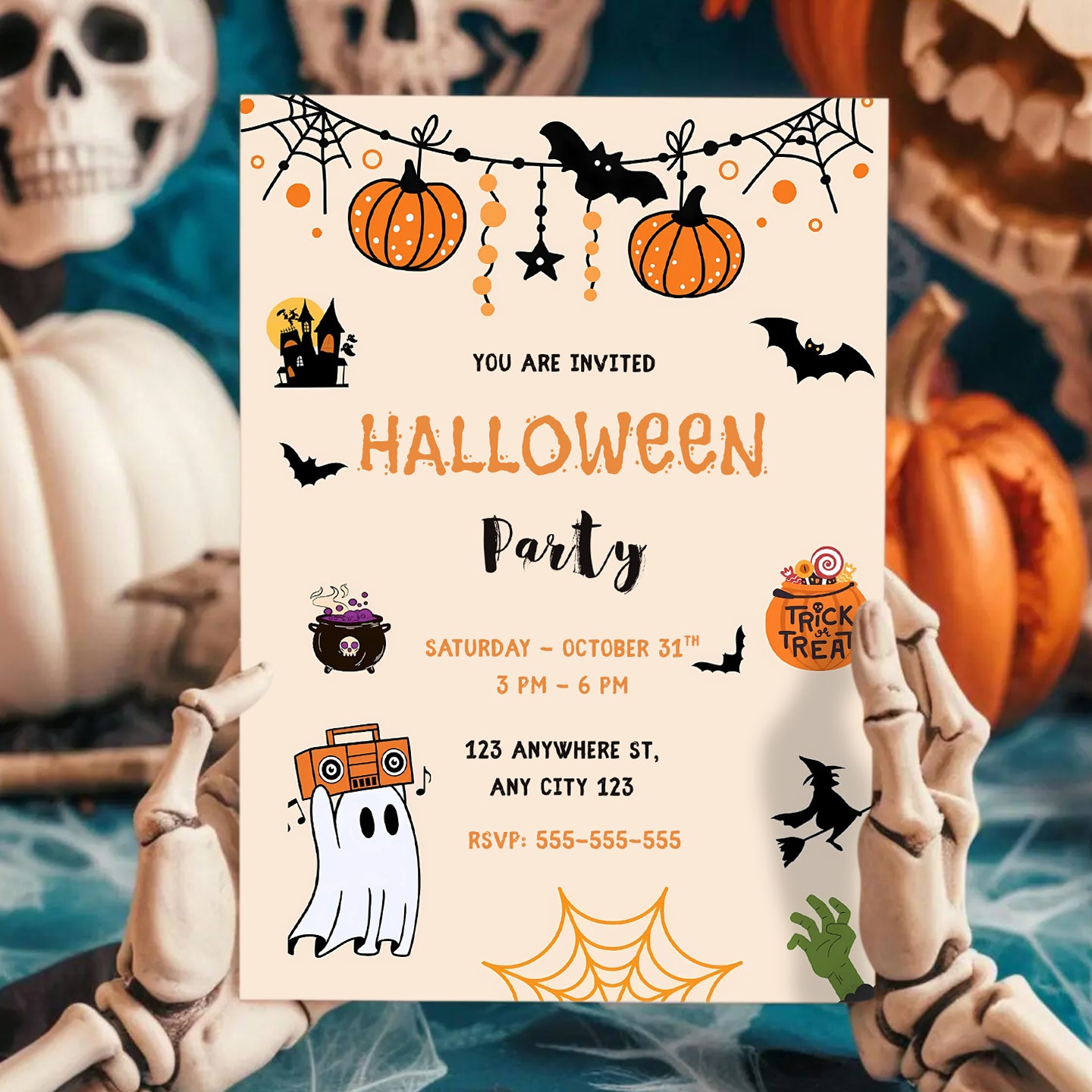 Halloween Party Invitation - CreativeRino