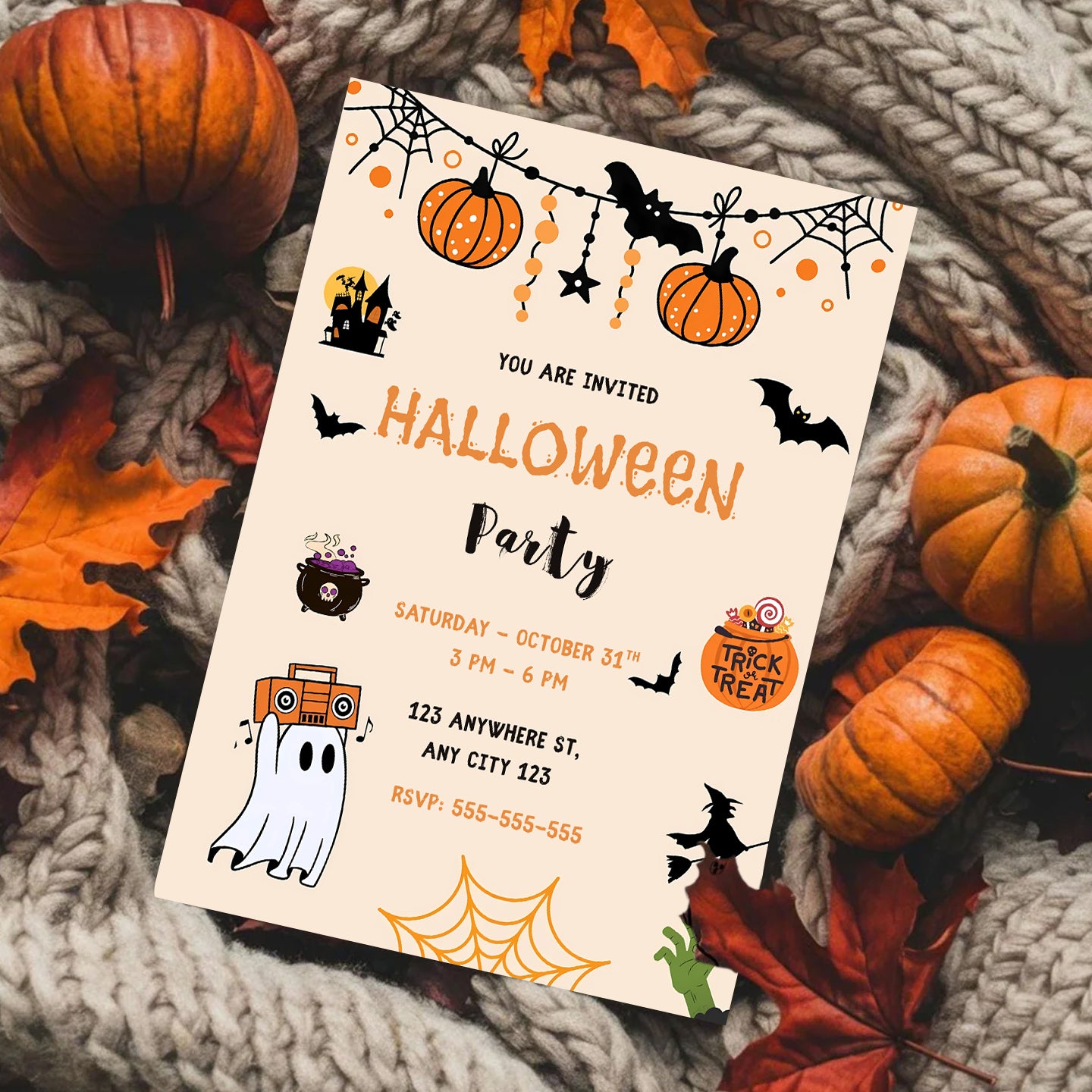 Halloween Party Invitation - CreativeRino