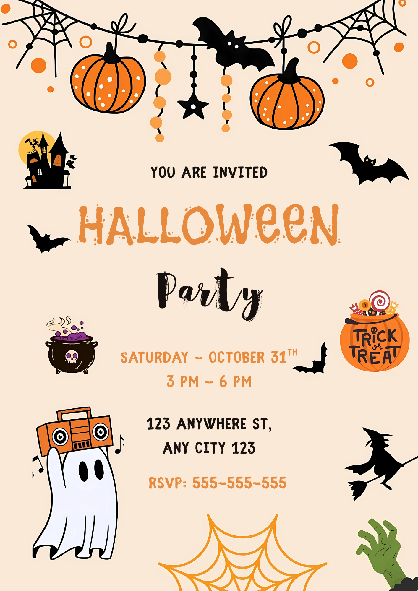 Halloween Party Invitation - CreativeRino