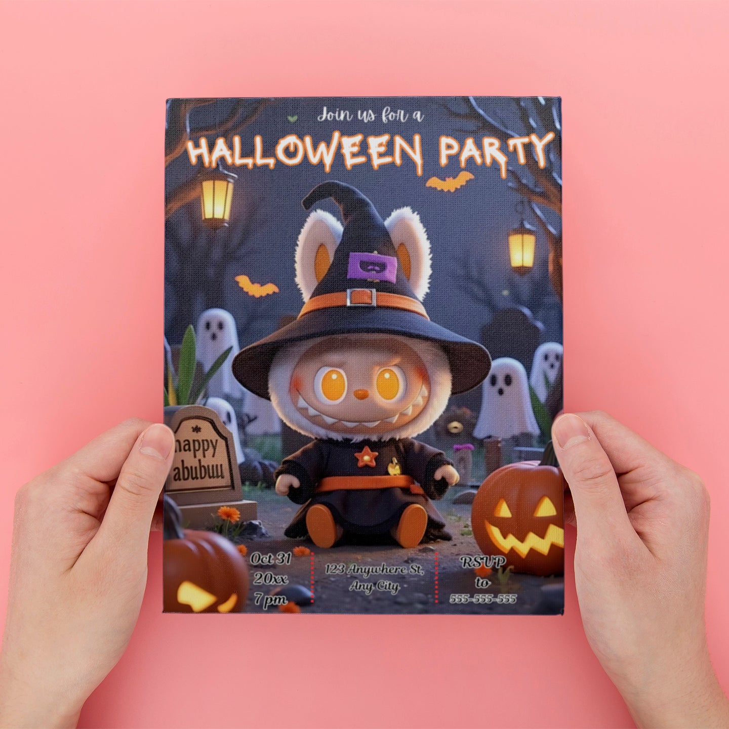 Labubu Halloween Party Template - CreativeRino