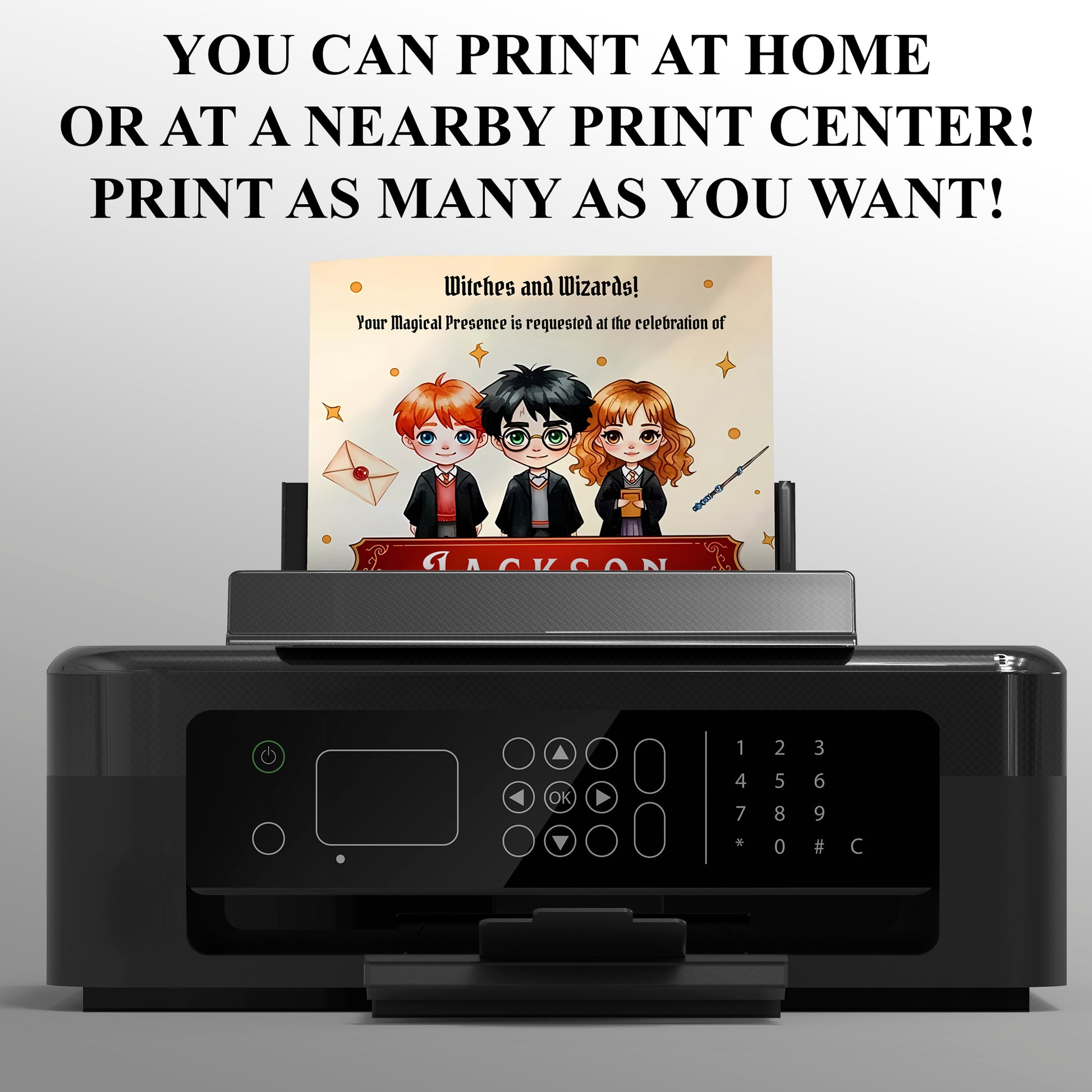 Harry Potter Halloween Birthday Invitation - CreativeRino