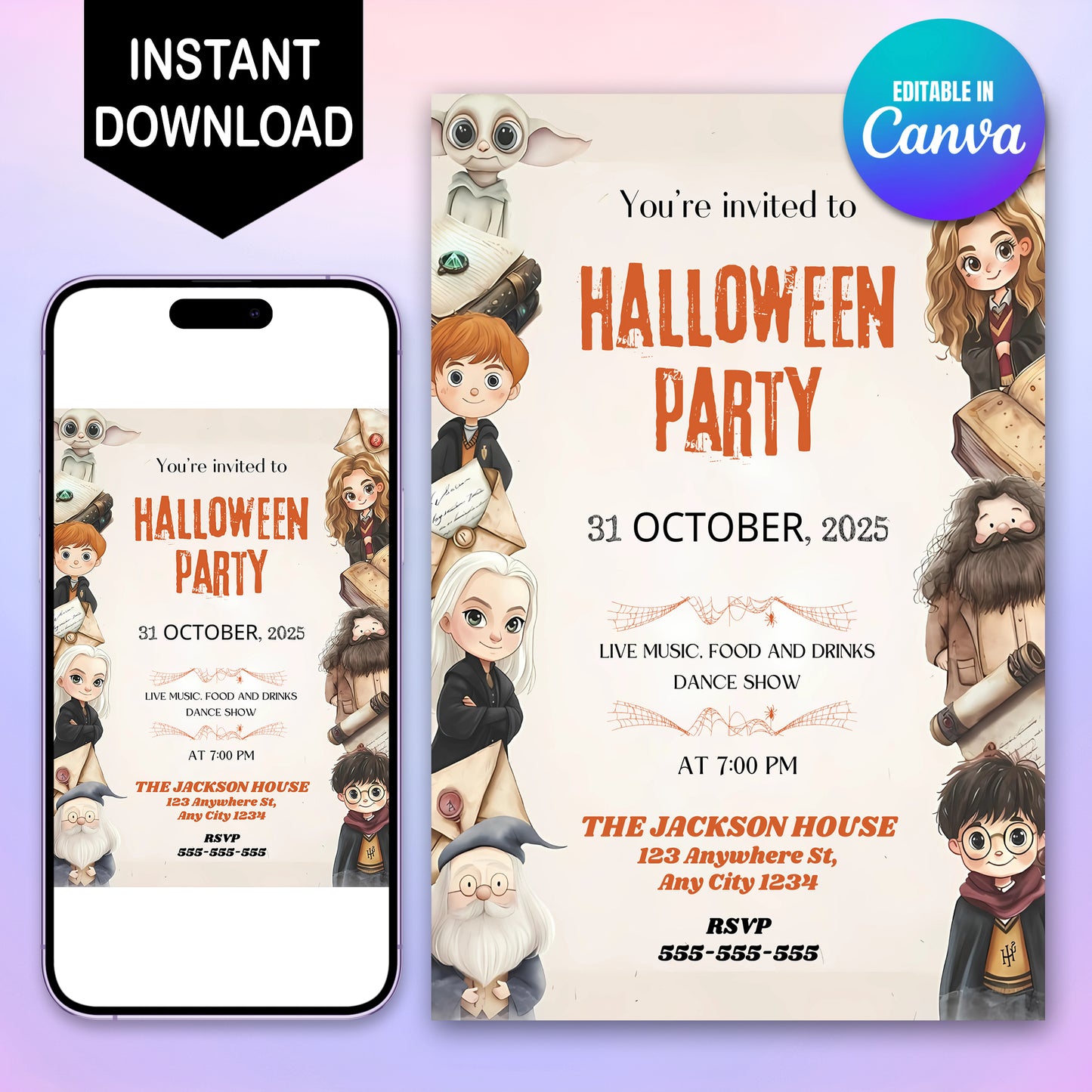 Harry Potter Halloween Invitation - CreativeRino