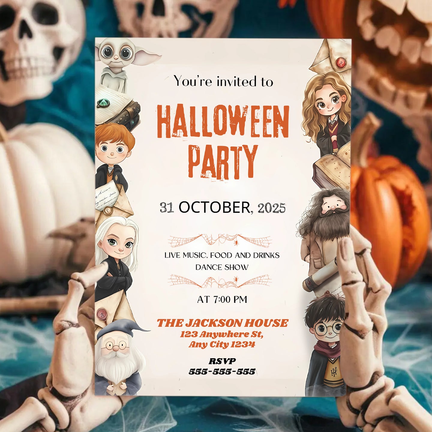 Harry Potter Halloween Invitation - CreativeRino