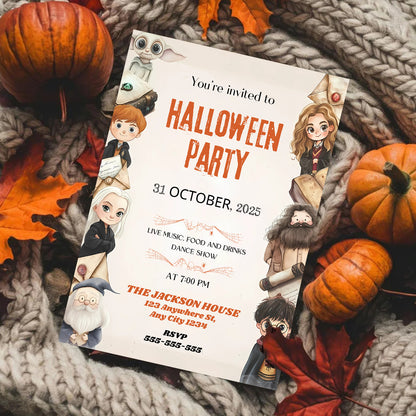 Harry Potter Halloween Invitation - CreativeRino