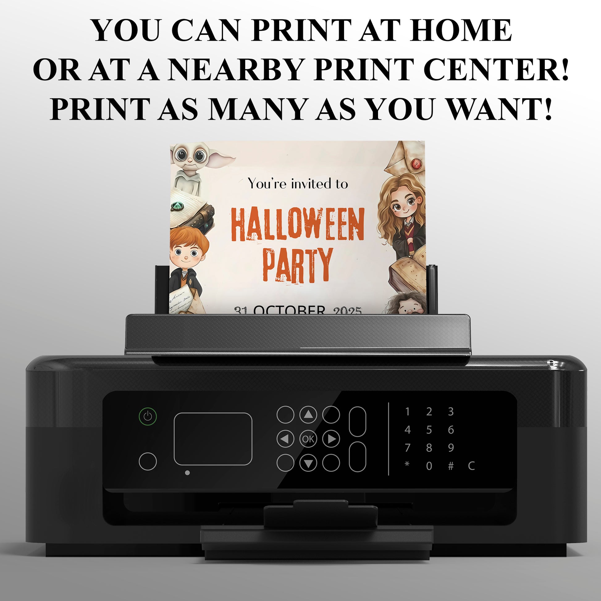 Harry Potter Halloween Invitation - CreativeRino
