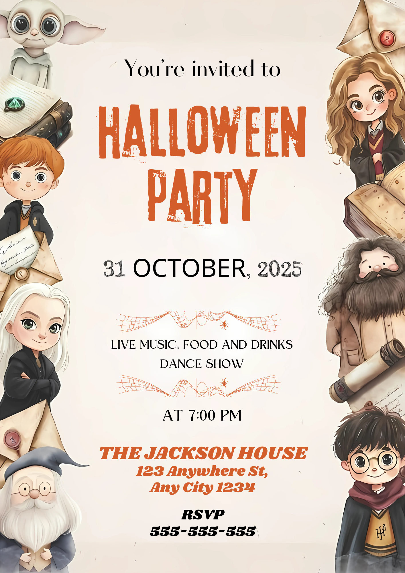 Harry Potter Halloween Invitation - CreativeRino
