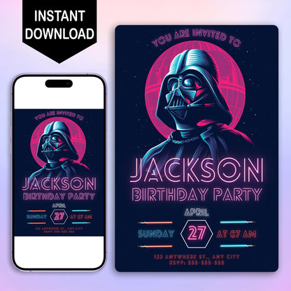 Star Wars Birthday Invitation Template - CreativeRino