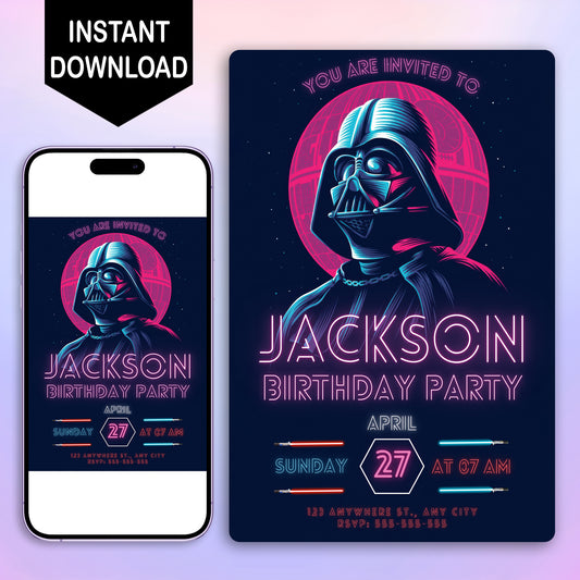 Star Wars Birthday Invitation Template - CreativeRino