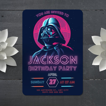 Star Wars Birthday Invitation Template - CreativeRino