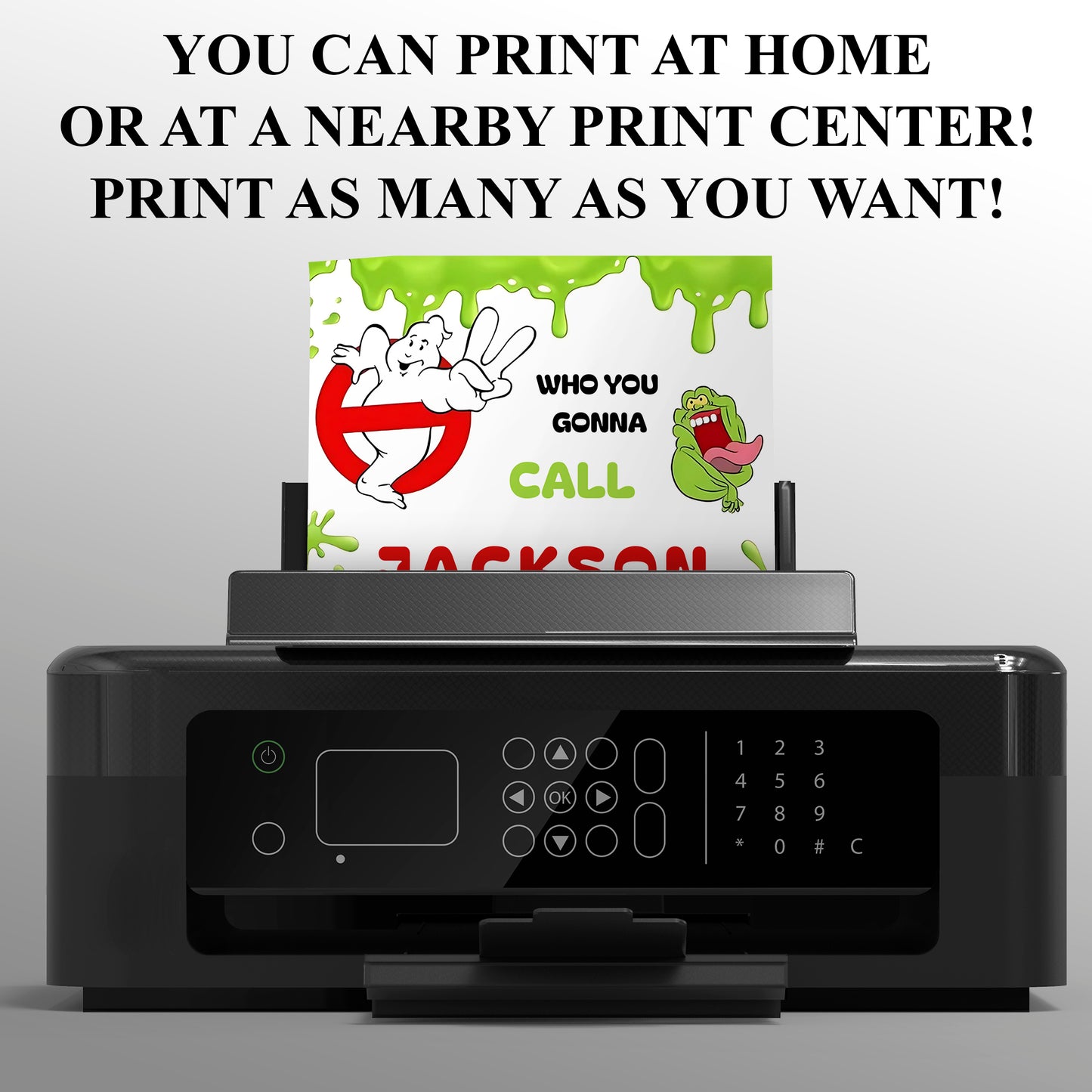 Ghostbusters Halloween Birthday Party Invitation - CreativeRino