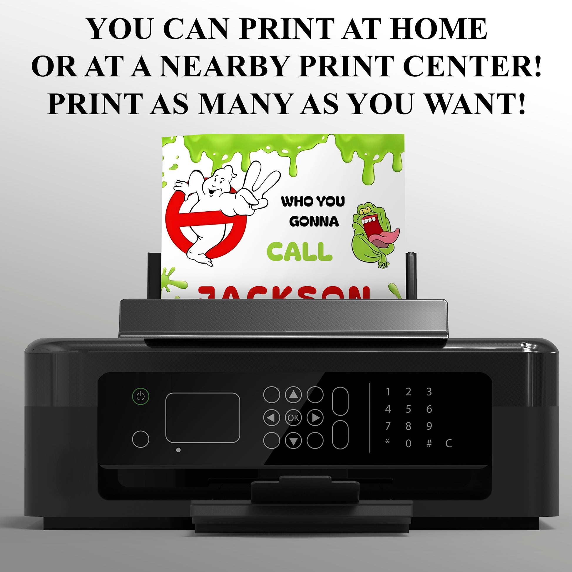 Ghostbusters Halloween Birthday Party Invitation - CreativeRino