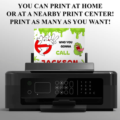 Ghostbusters Halloween Birthday Party Invitation - CreativeRino