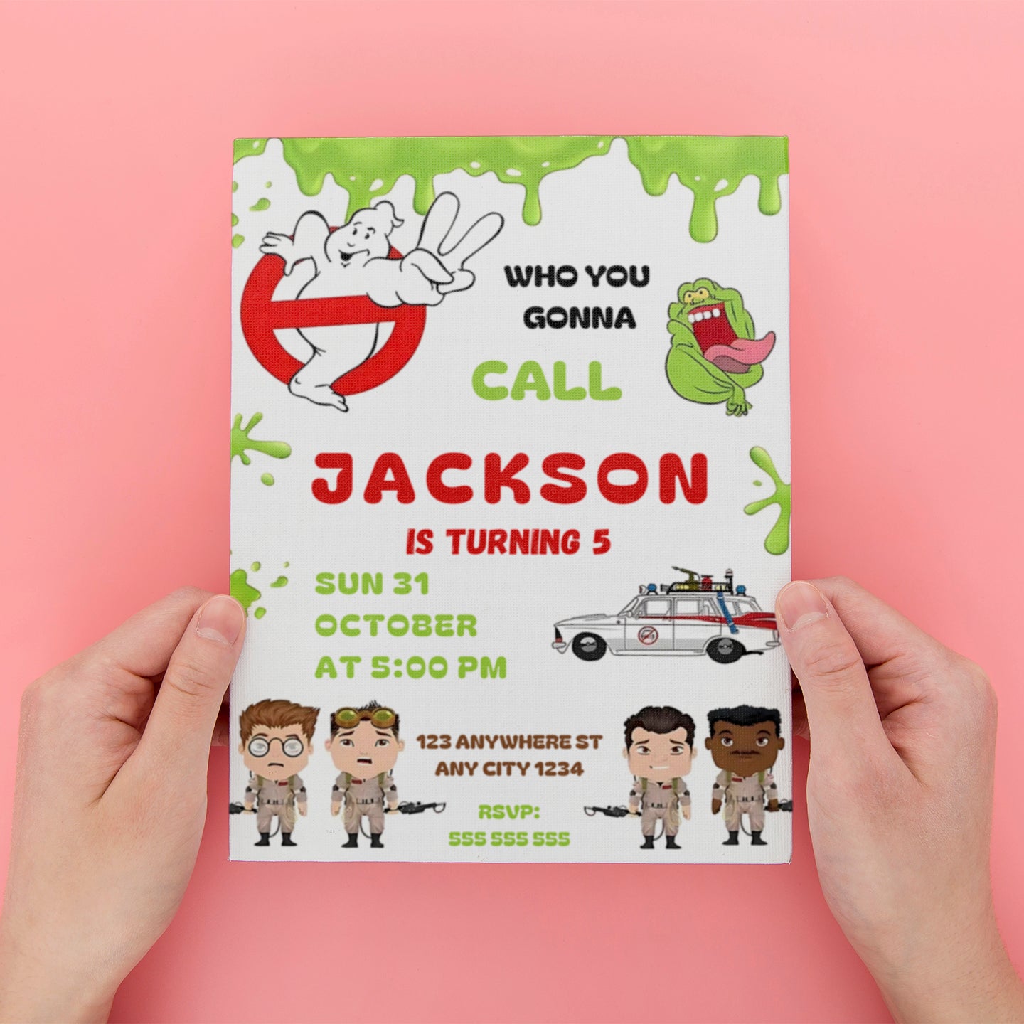Ghostbusters Halloween Birthday Party Invitation - CreativeRino