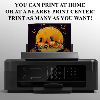 Bat Cat Halloween Birthday Party Invitation - CreativeRino