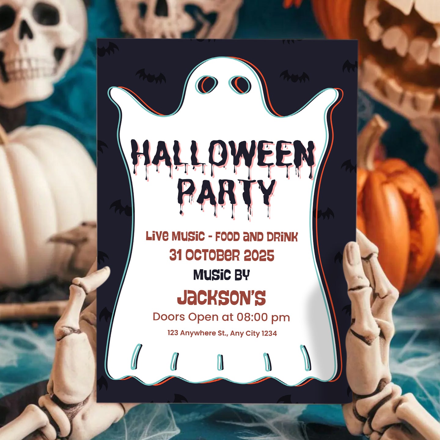 Ghost Halloween Party Invitation - CreativeRino