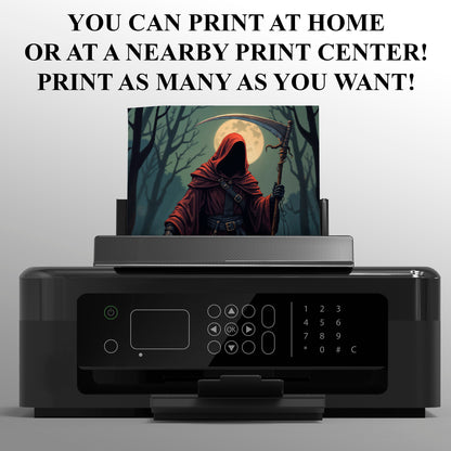 Grim Reaper Halloween Birthday Invitation - CreativeRino